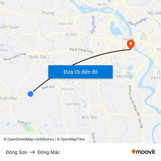 Đông Sơn to Đống Mác map