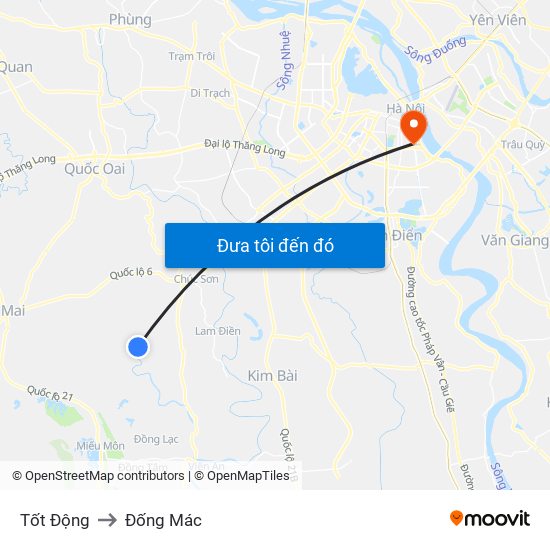 Tốt Động to Đống Mác map