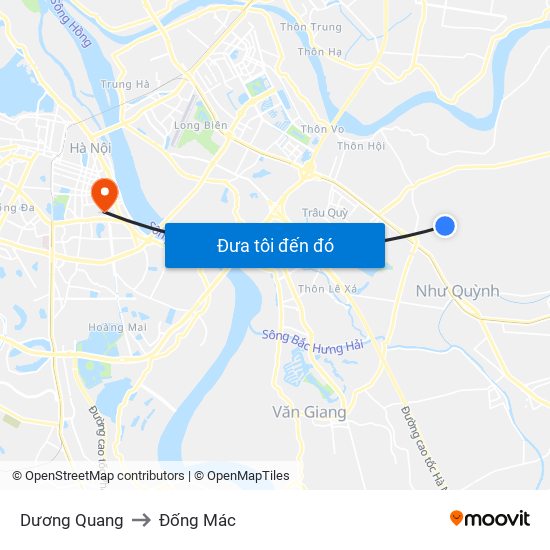 Dương Quang to Đống Mác map