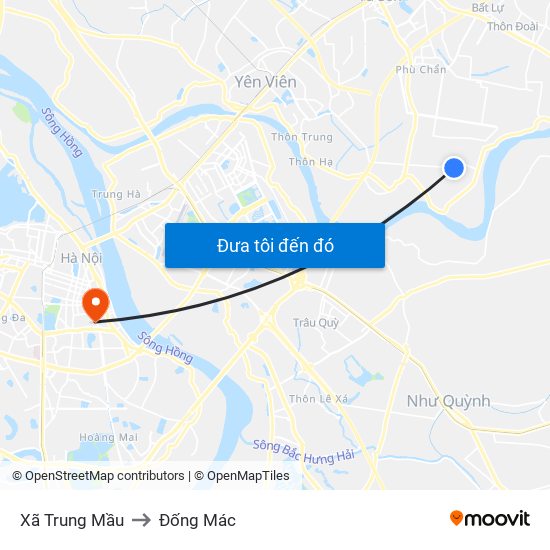 Xã Trung Mầu to Đống Mác map