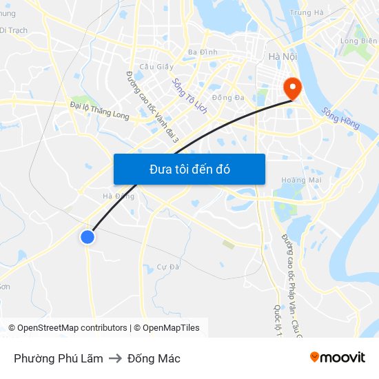 Phường Phú Lãm to Đống Mác map