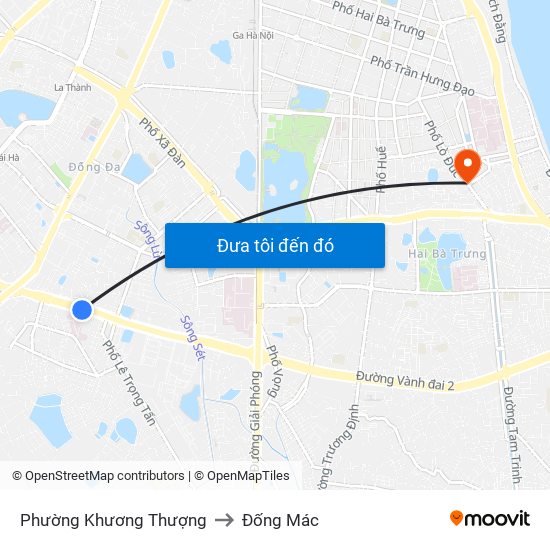 Phường Khương Thượng to Đống Mác map