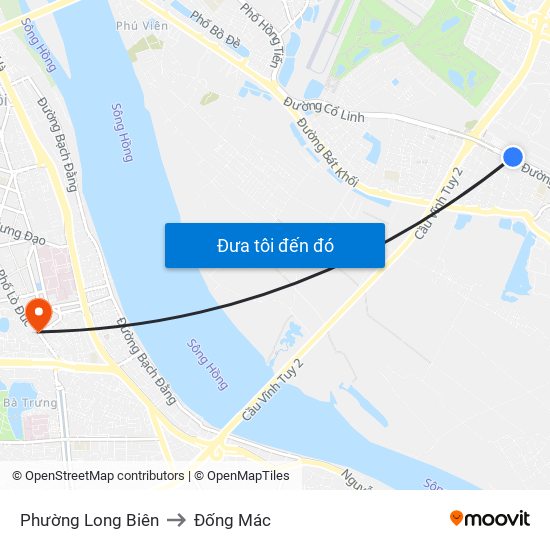 Phường Long Biên to Đống Mác map