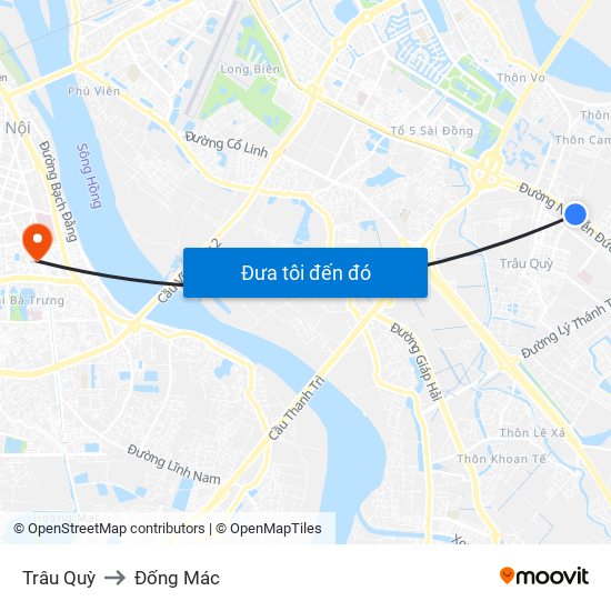 Trâu Quỳ to Đống Mác map