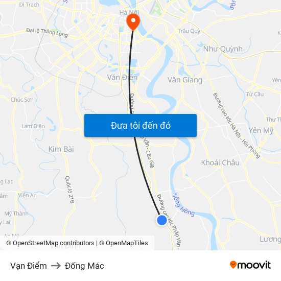 Vạn Điểm to Đống Mác map