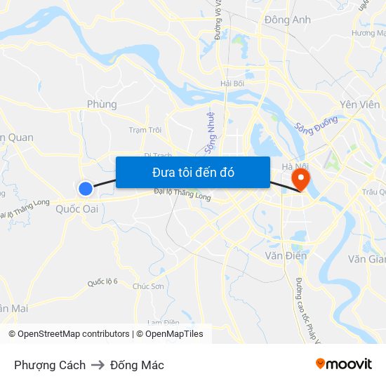 Phượng Cách to Đống Mác map