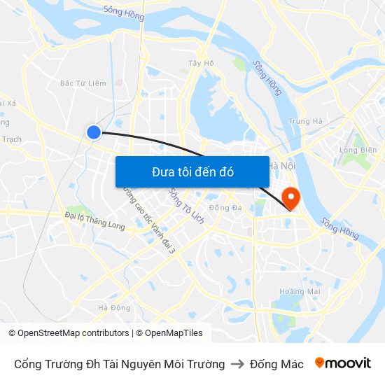 Cổng Trường Đh Tài Nguyên Môi Trường to Đống Mác map