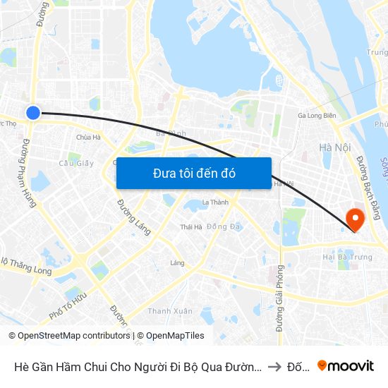 2b Phạm Văn Đồng to Đống Mác map