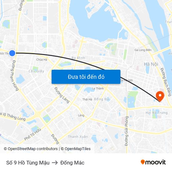 Số 9 Hồ Tùng Mậu to Đống Mác map