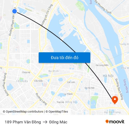 189 Phạm Văn Đồng to Đống Mác map