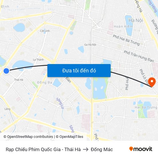 Rạp Chiếu Phim Quốc Gia - Thái Hà to Đống Mác map