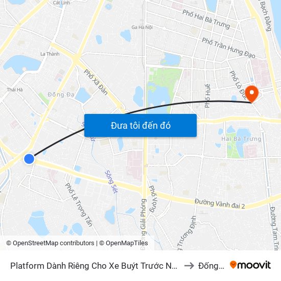 Platform Dành Riêng Cho Xe Buýt Trước Nhà 604 Trường Chinh to Đống Mác map