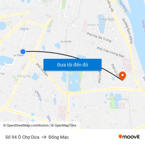 Số 94 Ô Chợ Dừa to Đống Mác map