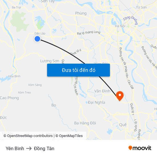 Yên Bình to Đồng Tân map