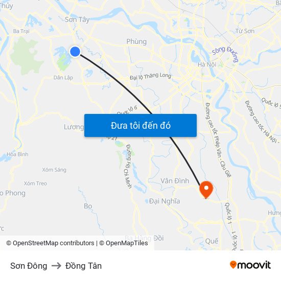 Sơn Đông to Đồng Tân map