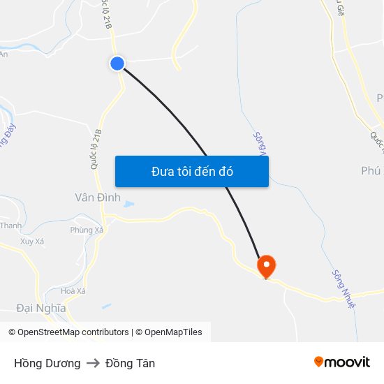 Hồng Dương to Đồng Tân map