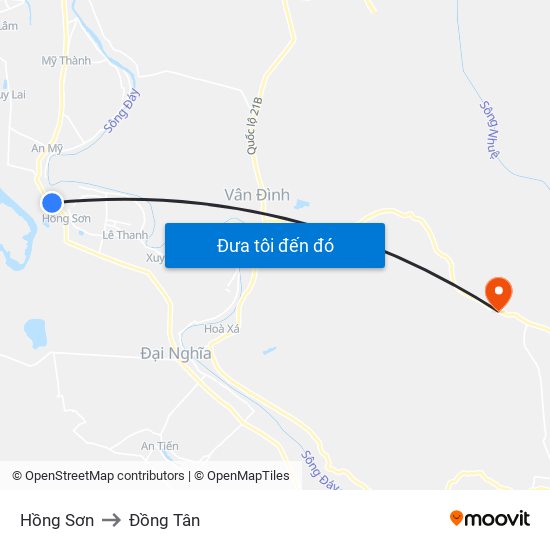 Hồng Sơn to Đồng Tân map