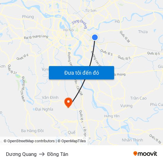 Dương Quang to Đồng Tân map