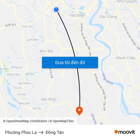 Phường Phúc La to Đồng Tân map