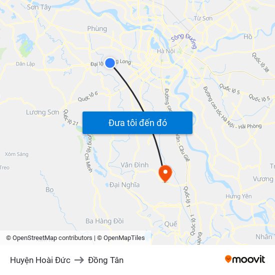 Huyện Hoài Đức to Đồng Tân map