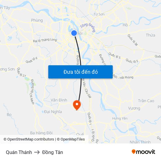 Quán Thánh to Đồng Tân map