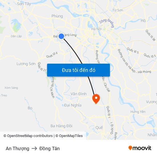 An Thượng to Đồng Tân map