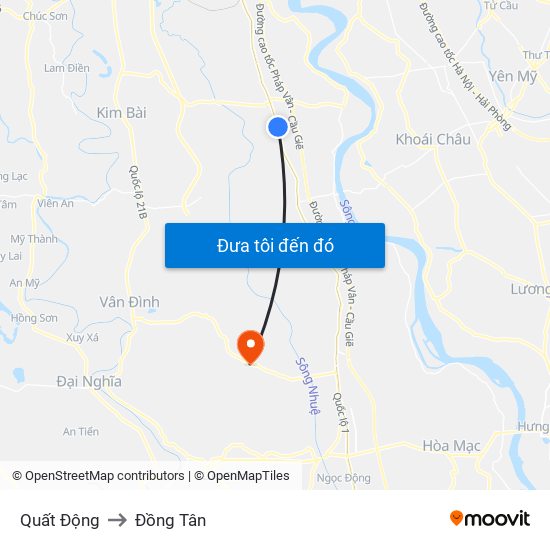 Quất Động to Đồng Tân map