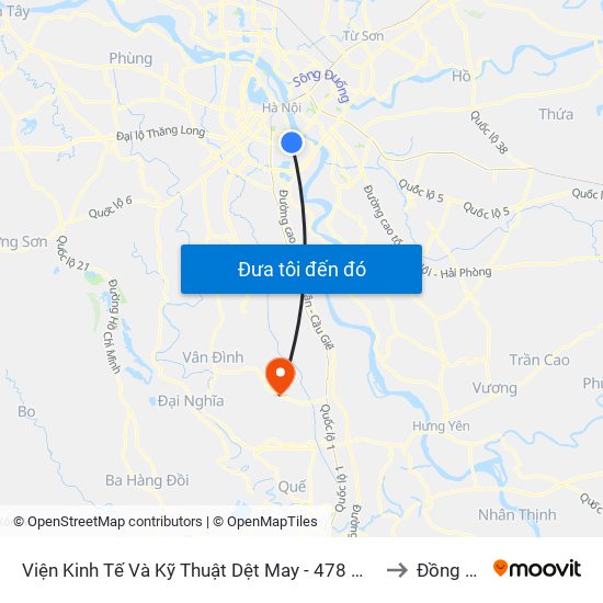 Viện Kinh Tế Và Kỹ Thuật Dệt May - 478 Minh Khai to Đồng Tân map