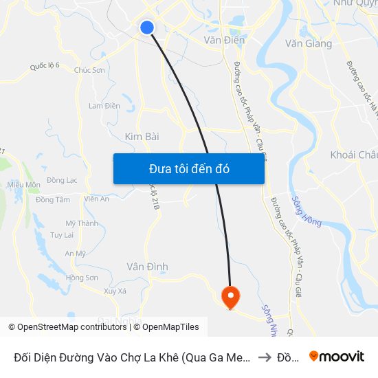 Đối Diện Đường Vào Chợ La Khê (Qua Ga Metro La Khê) - 405 Quang Trung (Hà Đông) to Đồng Tân map