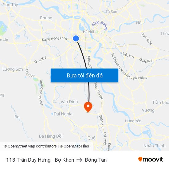 113 Trần Duy Hưng - Bộ Khcn to Đồng Tân map