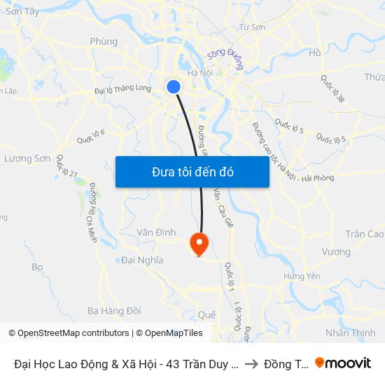 Đại Học Lao Động & Xã Hội - 43 Trần Duy Hưng to Đồng Tân map