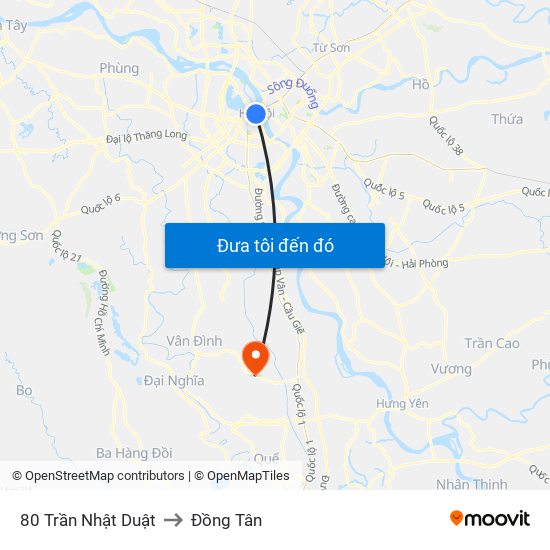 80 Trần Nhật Duật to Đồng Tân map