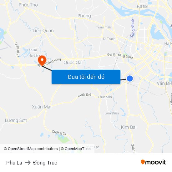 Phú La to Đồng Trúc map