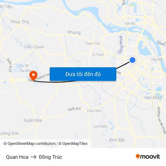 Quan Hoa to Đồng Trúc map