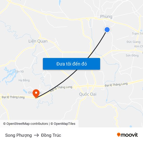 Song Phượng to Đồng Trúc map