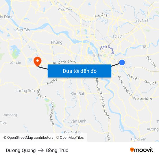 Dương Quang to Đồng Trúc map