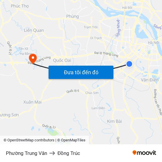 Phường Trung Văn to Đồng Trúc map