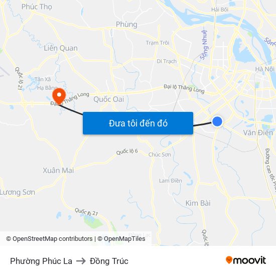 Phường Phúc La to Đồng Trúc map