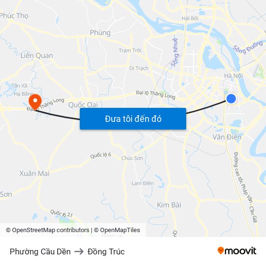 Phường Cầu Dền to Đồng Trúc map