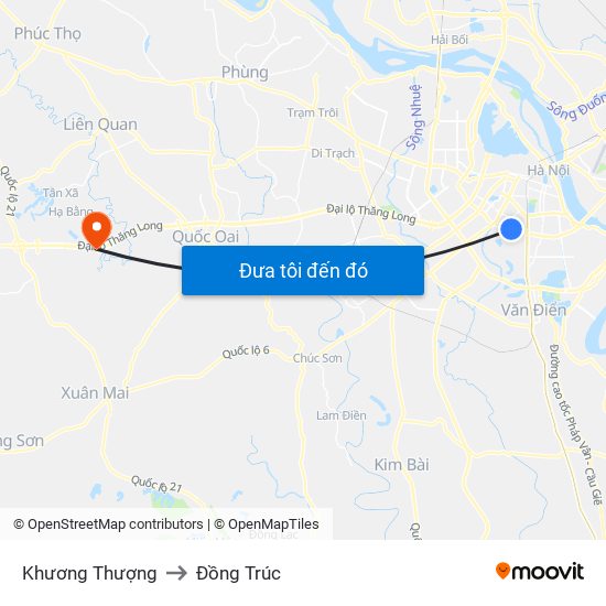 Khương Thượng to Đồng Trúc map