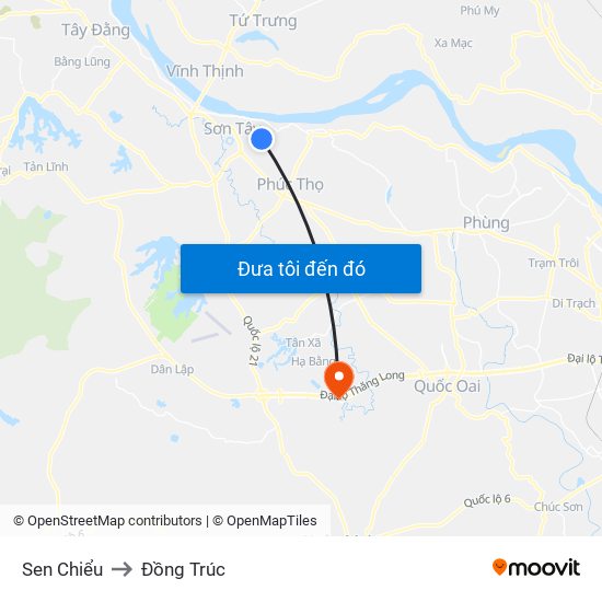 Sen Chiểu to Đồng Trúc map