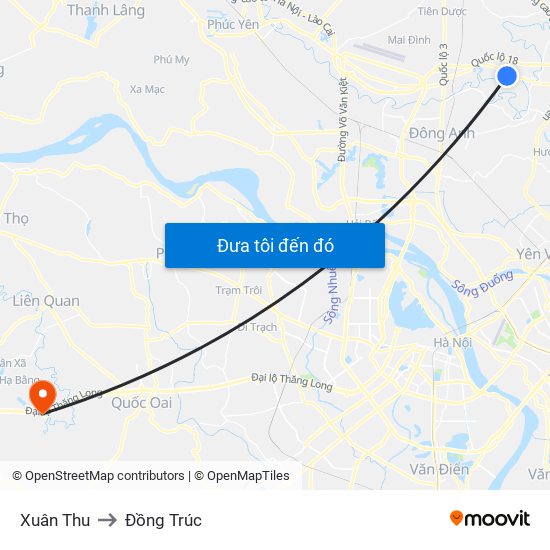 Xuân Thu to Đồng Trúc map