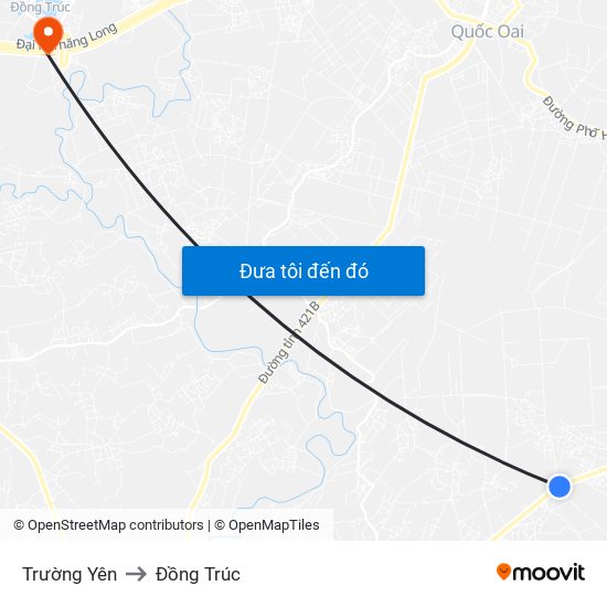 Trường Yên to Đồng Trúc map