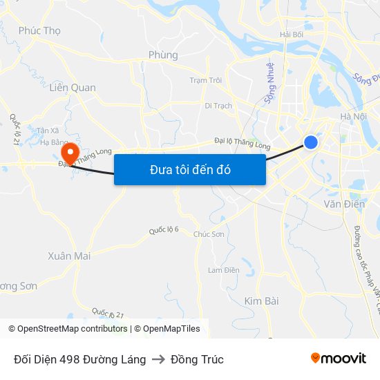 Đối Diện 498 Đường Láng to Đồng Trúc map