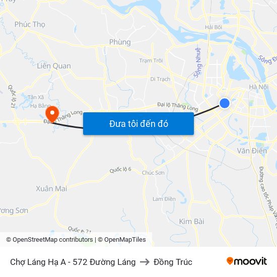 Chợ Láng Hạ A - 572 Đường Láng to Đồng Trúc map