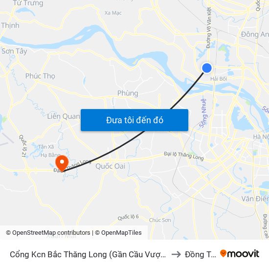 Cổng Kcn Bắc Thăng Long (Gần Cầu Vượt Bộ Hành) to Đồng Trúc map