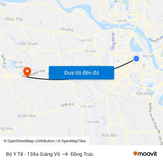Bộ Y Tế - 138a Giảng Võ to Đồng Trúc map