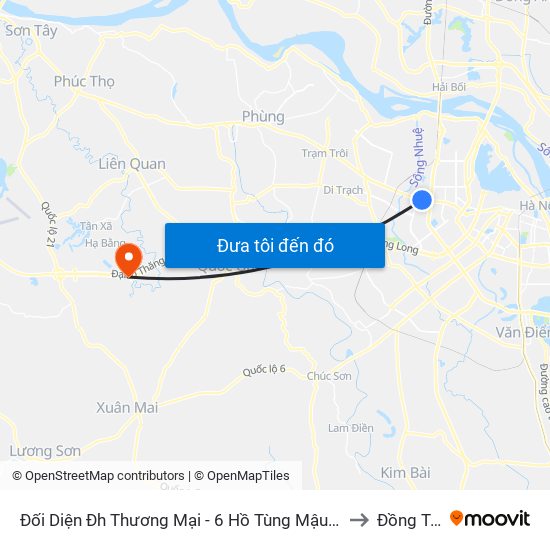 Đối Diện Đh Thương Mại - 6 Hồ Tùng Mậu (Cột Sau) to Đồng Trúc map