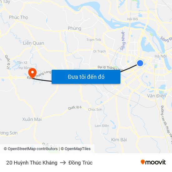 20 Huỳnh Thúc Kháng to Đồng Trúc map