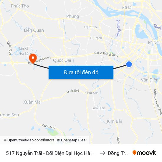 517 Nguyễn Trãi - Đối Diện Đại Học Hà Nội to Đồng Trúc map